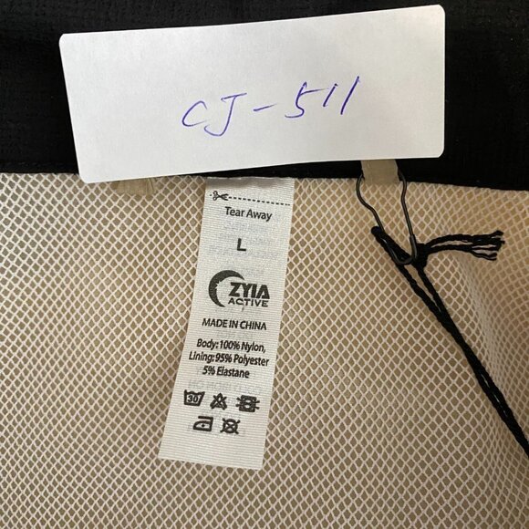 Zyia Active Black And Tan Block Zipper Jacket Full Zip NWT Women's Large - Picture 2 of 12